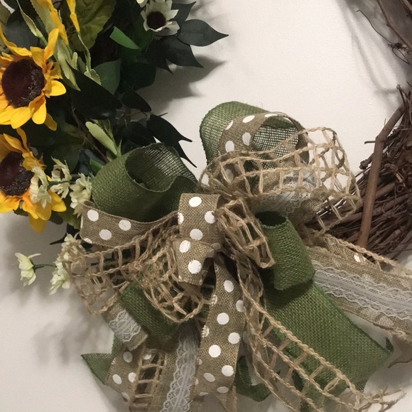 An Any Time Sunflower Grapevine Wreath - Picture 3 of 5